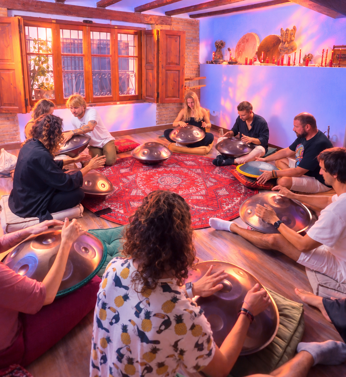 Handpan class at Saged Club Valencia